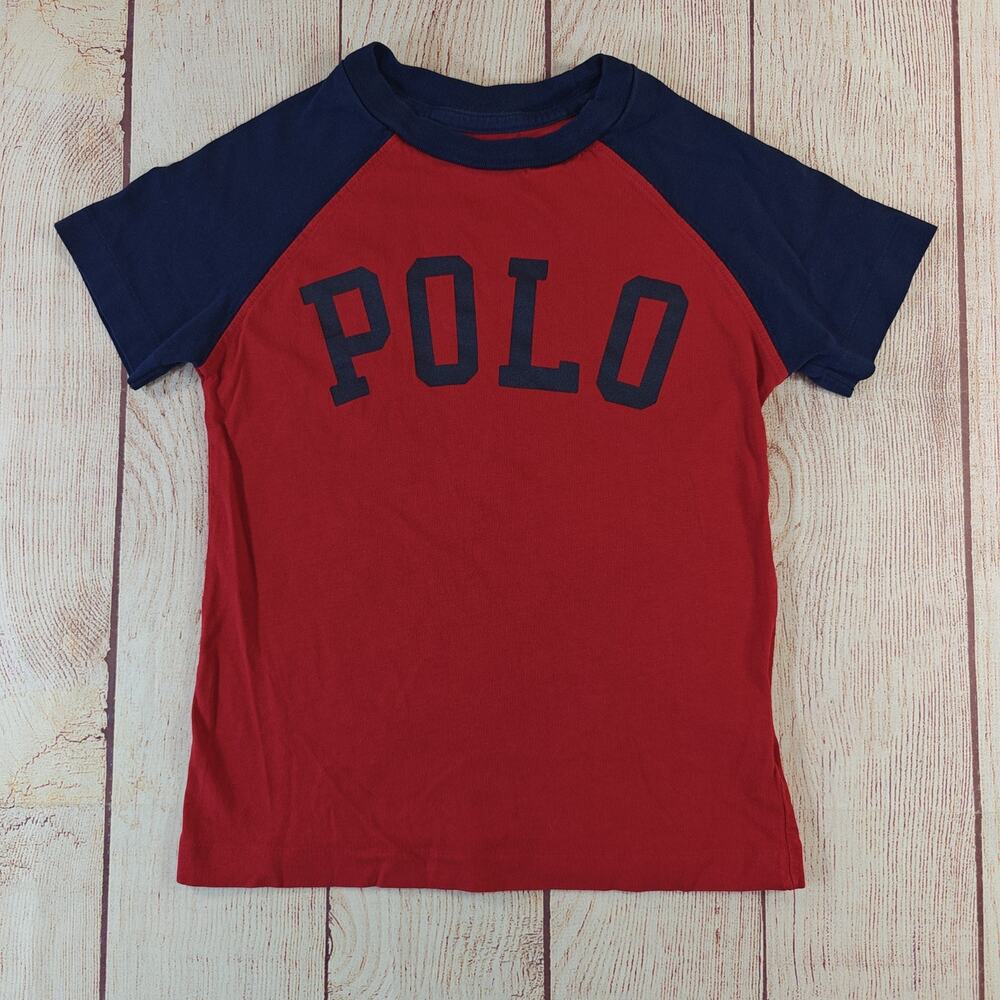Polo Ralph Lauren Raglan short sleeve logo tee sz 4/4T